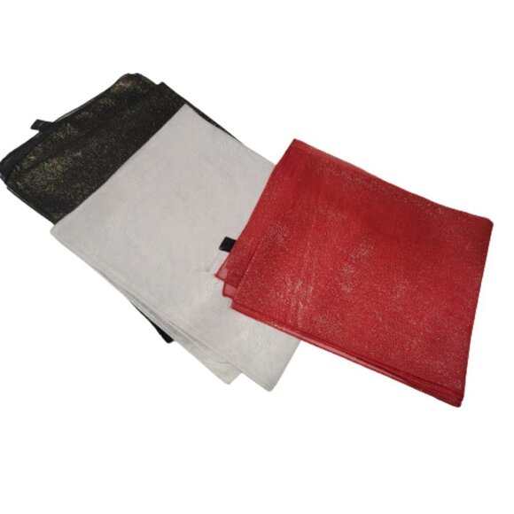 Red and Silver Glitter Scarf Weddings, Christmas New Year Eve Party - NEW - Picture 5 of 8